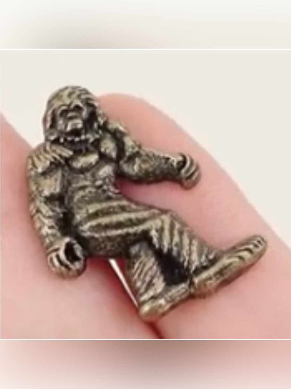 NEW Bigfoot Pin Bronze Enamel Cute Cryptid Horror Goth Supernatural